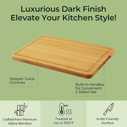 Kitchen Essentials Natural Bamboo Cutting Board XL - Image 4