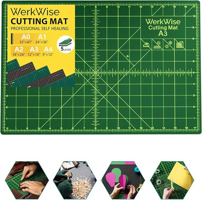 Thickness-Upgraded 12" x 18" Self Healing Sewing Mat, WerkWise Rotary Cutting by Unknown