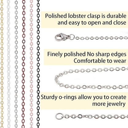 Jishi 60ft Jewelry Necklace Chains 2mm Jewelry Chain Links - Image 3