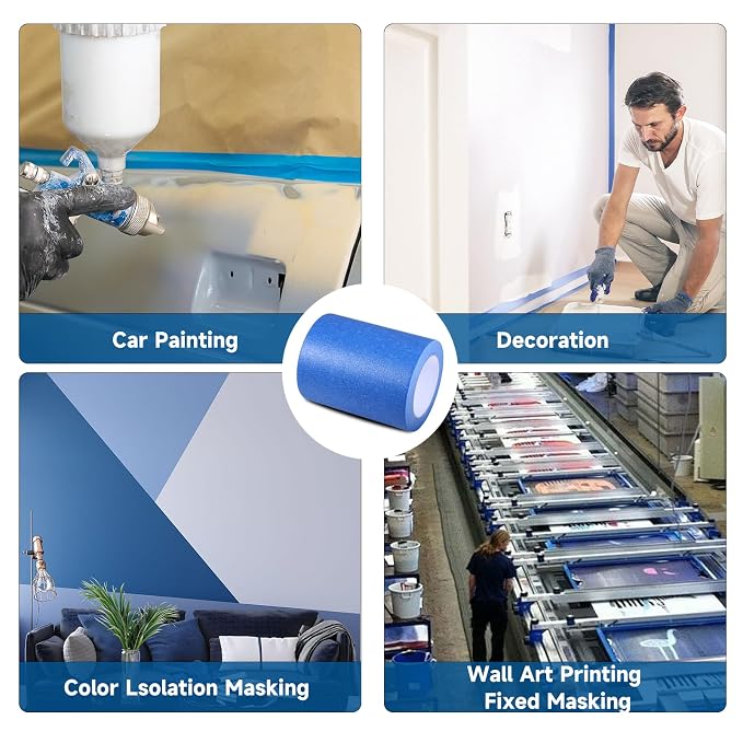 Wide Blue Painters Tape, 12 Inch x 55 Yards, Wide Masking Tape - Image 7