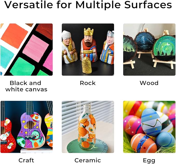 ARTME Acrylic Paint Set, 15 Unique Colors Large Bulk Acrylic Paint Non Toxic - Image 5