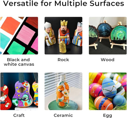 ARTME Acrylic Paint Set, 15 Unique Colors Large Bulk Acrylic Paint Non Toxic - Image 5