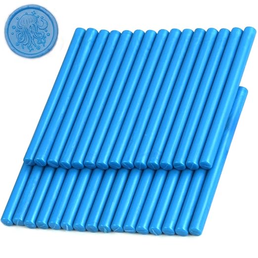 Bright Blue Wax Seal Sticks, HOSEALING Glue Gun Wax Seal Sticks by HOSEALING