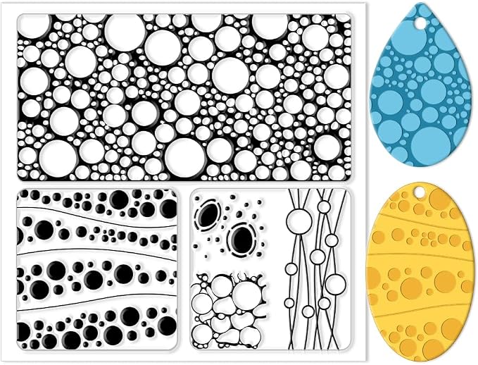 CHGCRAFT Bubbles Silicone Clay Texture Mat Silicone Texture Stamps Clay by chgcraft