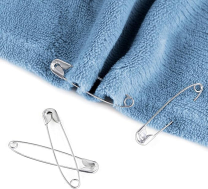 100 Pack Silver Safety Pins Assorted, Galvanized Steel Bulk Safety Pins - Image 2