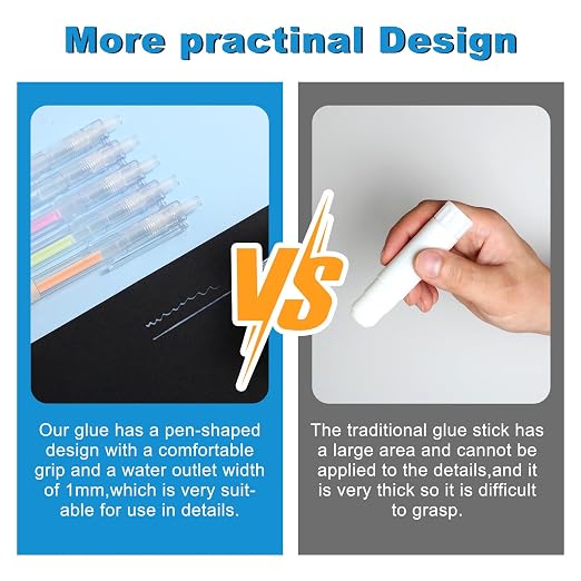 6 Pcs Glue Stick Pens for Crafting, Easy Precise Control Fine Tip, Quick Dry - Image 4