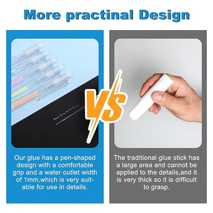 6 Pcs Glue Stick Pens for Crafting, Easy Precise Control Fine Tip, Quick Dry - Image 4