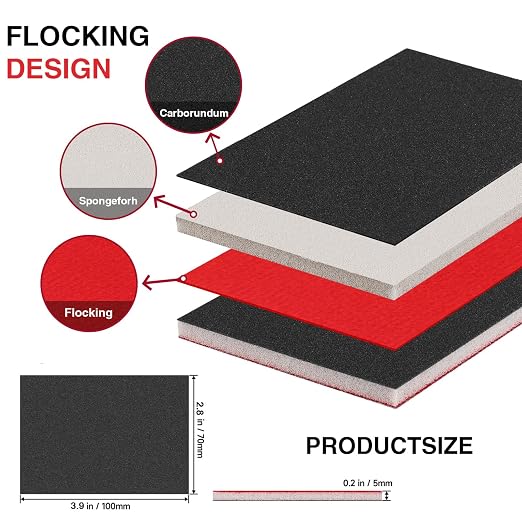 30-Pcs 3x4 Inch 1200 Grit Sanding Sponge Set, Soft Foam Hand Sanding Blocks - Image 2