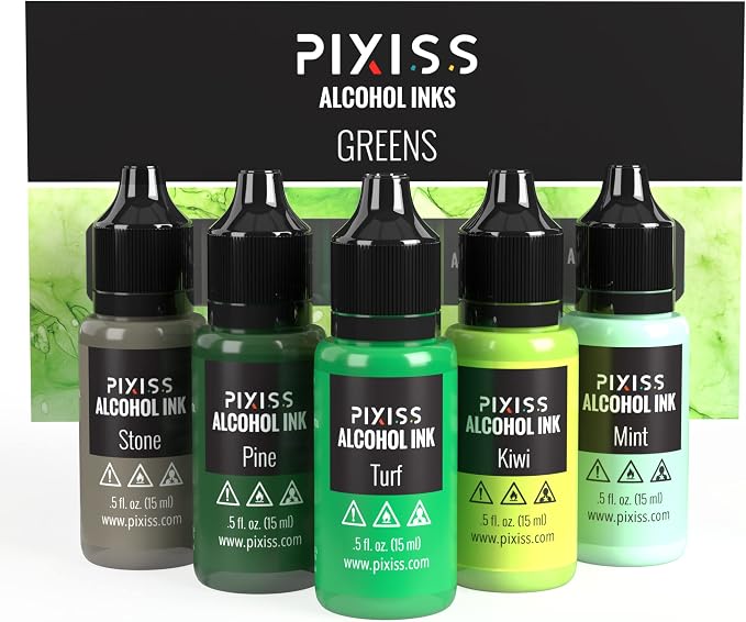 Pixiss Green Alcohol Ink Set by PIXISS
