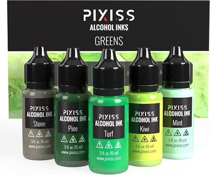 Pixiss Green Alcohol Ink Set by PIXISS