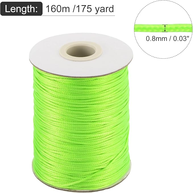 MECCANIXITY Waxed Cord 0.8mm Waxed Polyester Cord 175 Yard Wax String - Image 2
