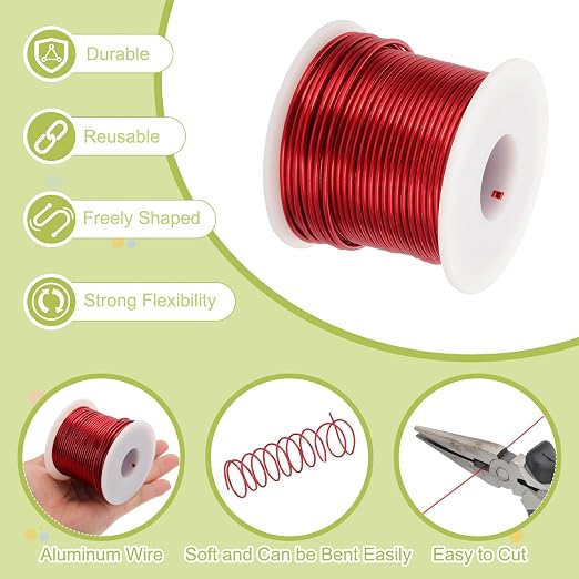 MECCANIXITY 12 Gauge Anodized Aluminum Craft Wire Bendable Bonsai Training Wire - Image 3