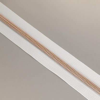 Leekayer #5 Rose Gold Metallic Nylon Coil Zippers by The Yard Bulk 10 Yards - Image 8