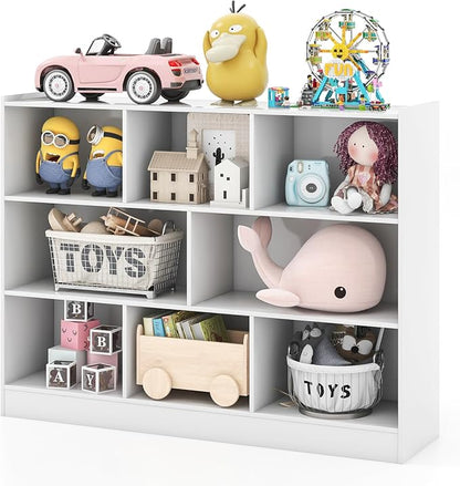 Toy Storage Organizer, 3-Tier Kids Bookshelf, 8 Cube Kids' Bookcases, Cabinets by IFANNY