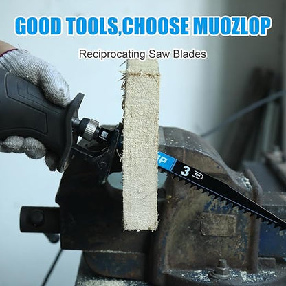 3 Pack 6 inch Reciprocating Saw Blades Set， 3 TPI High Carbon Saw Blades - Image 3