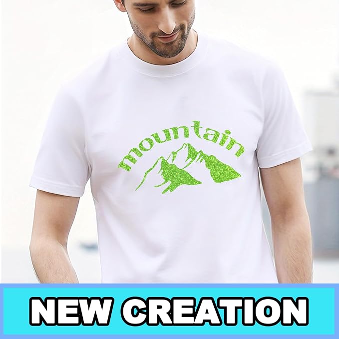 Fluorescent Green Glitter HTV Heat Transfer Vinyl 12" x6FT Glitter Vinyl - Image 5