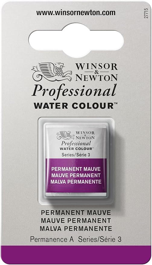 Winsor & Newton Professional Water Colour Paint, Half Pan, Permanent Mauve by WinsorNewton