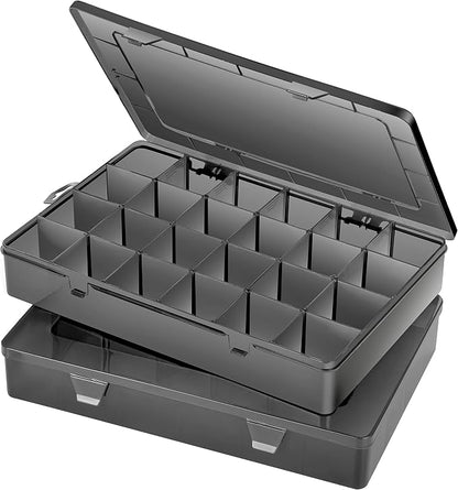Large 24 Grids Plastic Organizer Box Adjustable Dividers, Art DIY Crafts - Image 7