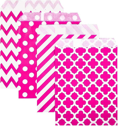 KEYYOOMY 200 Pcs Hot Pink Candy Buffet Bags by KEYYOOMY