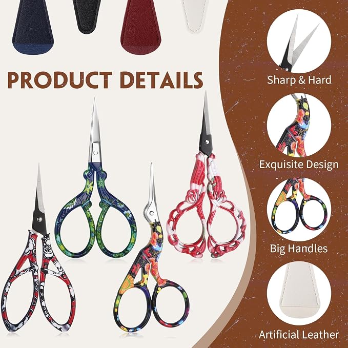 Zhehao 4 Pcs Sewing Embroidery Scissors - Image 4