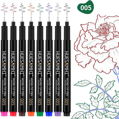005 Micro Pen, 8 Colors Waterproof Ink, FineLiner Pens - Image 6