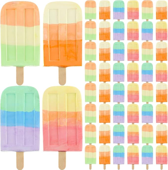 48 Pcs Ice Cream Sidewalk Chalk Set Multicolor Party Favors Bulk Washable Safe by Mooliwe