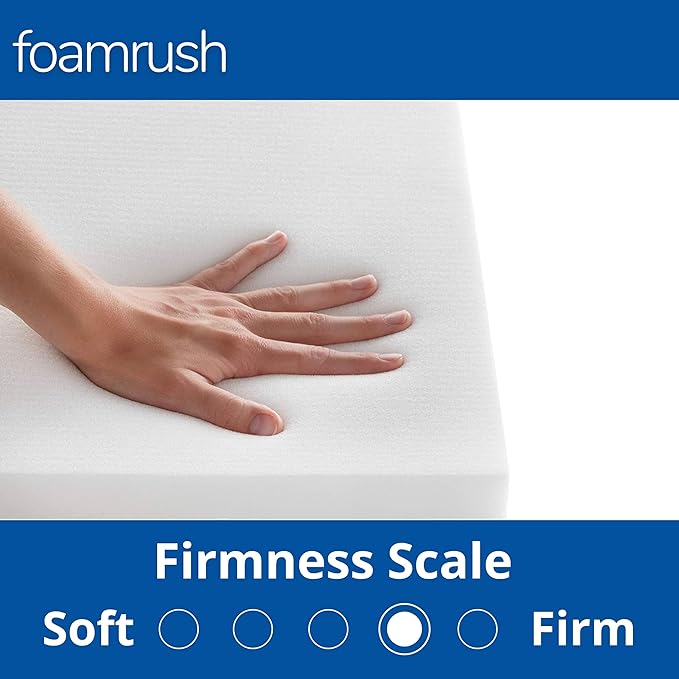 FoamRush 4" H x 24" W x 24" L Upholstery Foam Cushion High Density - Image 3
