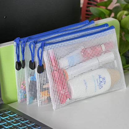 AUSTARK 20Pcs Board Games Storage Bags, PVC Mesh Zipper Pouches, Zippered File - Image 5