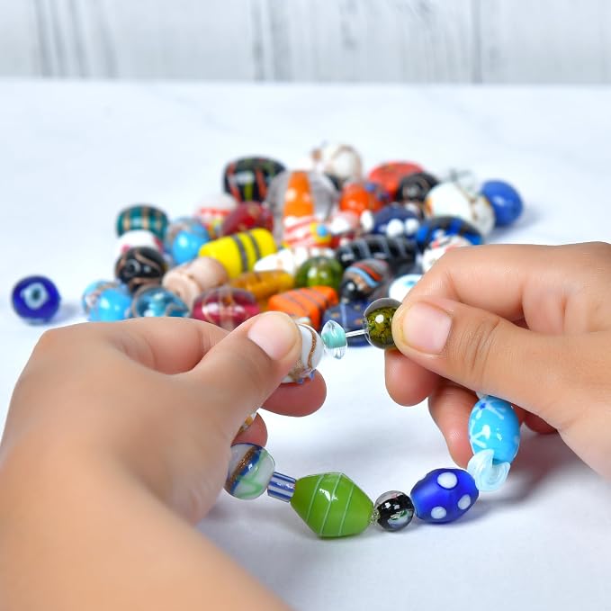 1 LB Bag of Assorted Glass Beads - Image 5