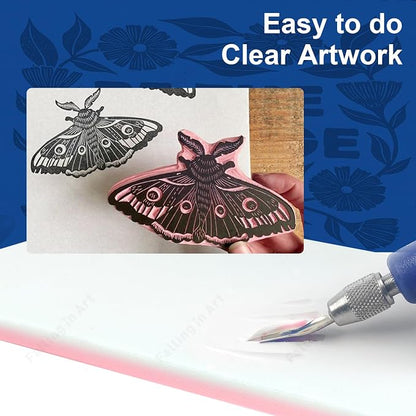 Falling in Art 5 Pack Rubber Carving Block, Soft Linoleum Block - Image 4