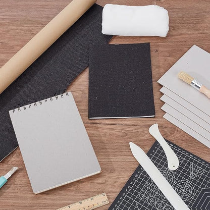 AHANDMAKER Book Binding Kits Include 20Pcs 6"x9" Chipboards Black 19.5"x58.3" - Image 4