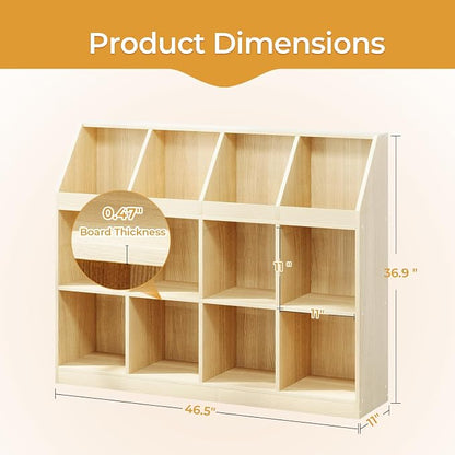 12-Cube Wooden Storage Bookcase - Image 2
