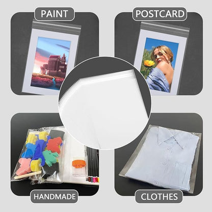 100 Pack 11 3/7 x 14 3/8 Inches Crystal Photo Sleeves Storage Bags - Image 7