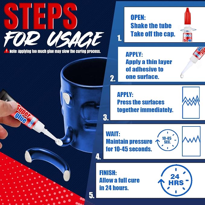 3 Gram Single Use Super Glue Liquid, Super Fast, Thin & Strong Adhesive - Image 5