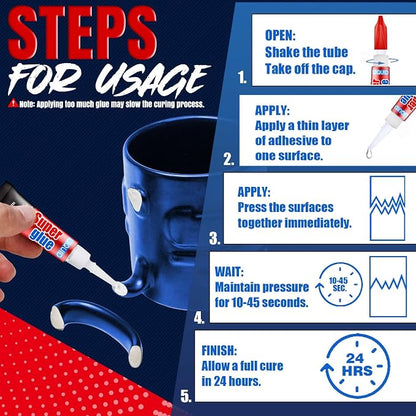 3 Gram Single Use Super Glue Liquid, Super Fast, Thin & Strong Adhesive - Image 5