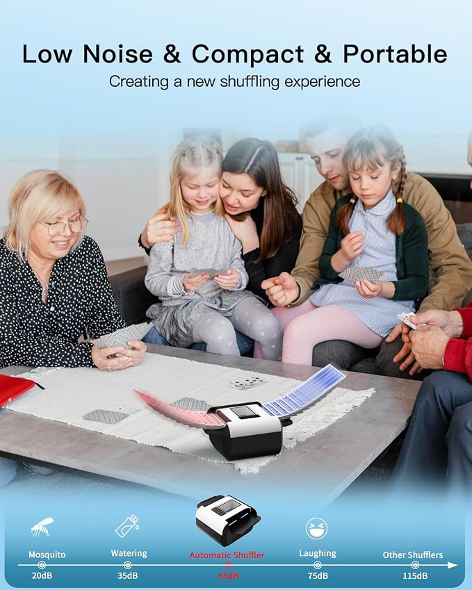 Automatic Card Shuffler, Rechargeable Cards Shuffler Machine - Image 4