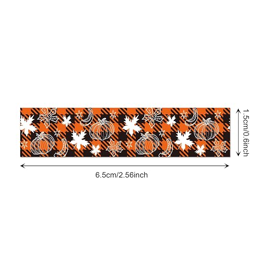 12 Pcs Thanksgiving Washi Tape Fall Maple Leaf Masking Tape Pumpkin Pattern - Image 4