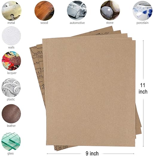9x11 inch 5 Sheets Sandpaper, Wet or Dry 12000 High Grit Extra Fine Sand Paper - Image 2