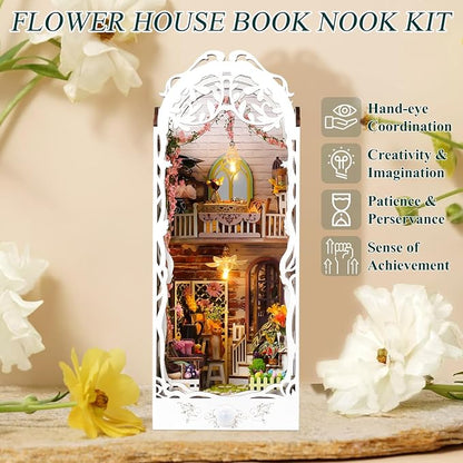 TuKIIE DIY Book Nook Miniature Kit, Booknook Dollhouse Bookshelf Insert - Image 2