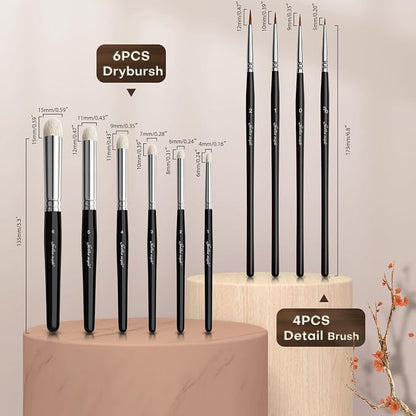 Drybrush Miniature Paint Brushes -10pcs Micro Detail Paint Brush Set, Small - Image 6