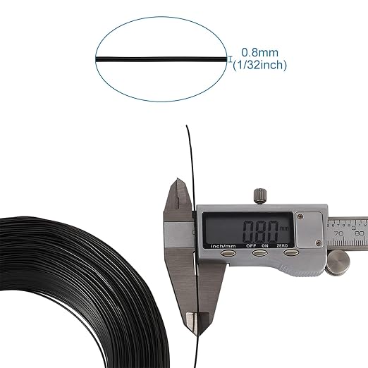 Fashewelry 984 Feet 0.8mm Black Aluminum Wire Bendable Metal Craft Wire String - Image 3