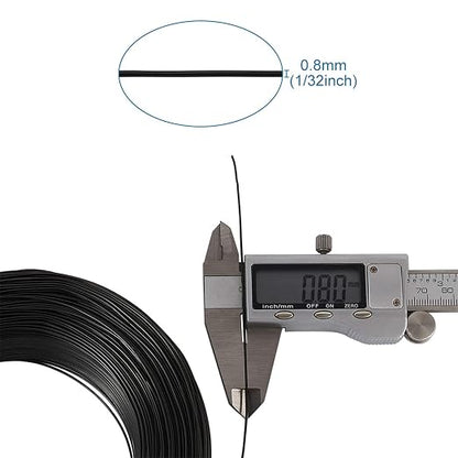 Fashewelry 984 Feet 0.8mm Black Aluminum Wire Bendable Metal Craft Wire String - Image 3