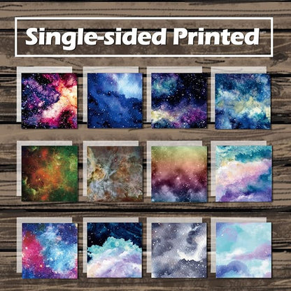 YASMEN Scrapbook Paper Pad, 24 Sheets Celestial Themed Mixture Colored Paper - Image 7