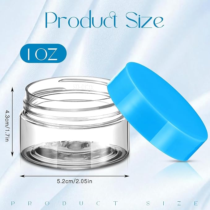 SATINIOR 12 Pack 1 oz Plastic Container Jars - Image 3