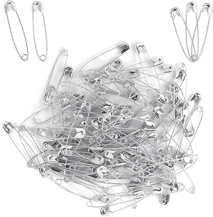 100 Pack Silver Safety Pins Assorted, Galvanized Steel Bulk Safety Pins - Image 4