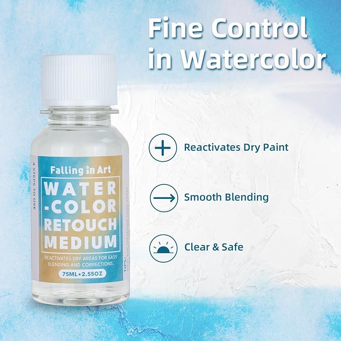 Falling in Art Professional Artist Retouching Varnish, Watercolor Retouch Medium - Image 3