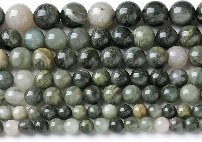 90pcs 4mm Natural Green Hair Quartz Stone Beads by NaturalStoneBeads