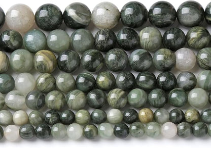 90pcs 4mm Natural Green Hair Quartz Stone Beads by NaturalStoneBeads