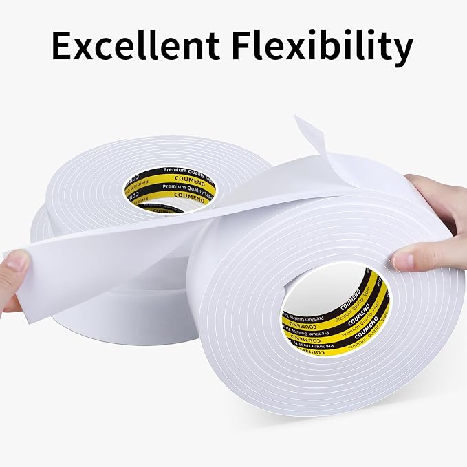 Single-Sided Adhesive Foam Tape 2inX9.84FT Single-Sided Sealing Strip Foam Pad - Image 4