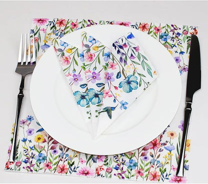 Cocktail Napkins 80 Pack 2 Ply Floral Beverage Luncheon Dinner Paper Napkins - Image 7